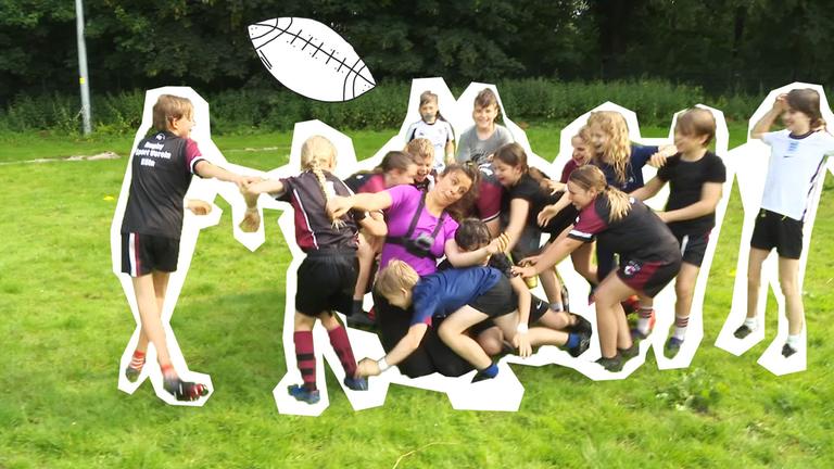 Teresa testet Rugby