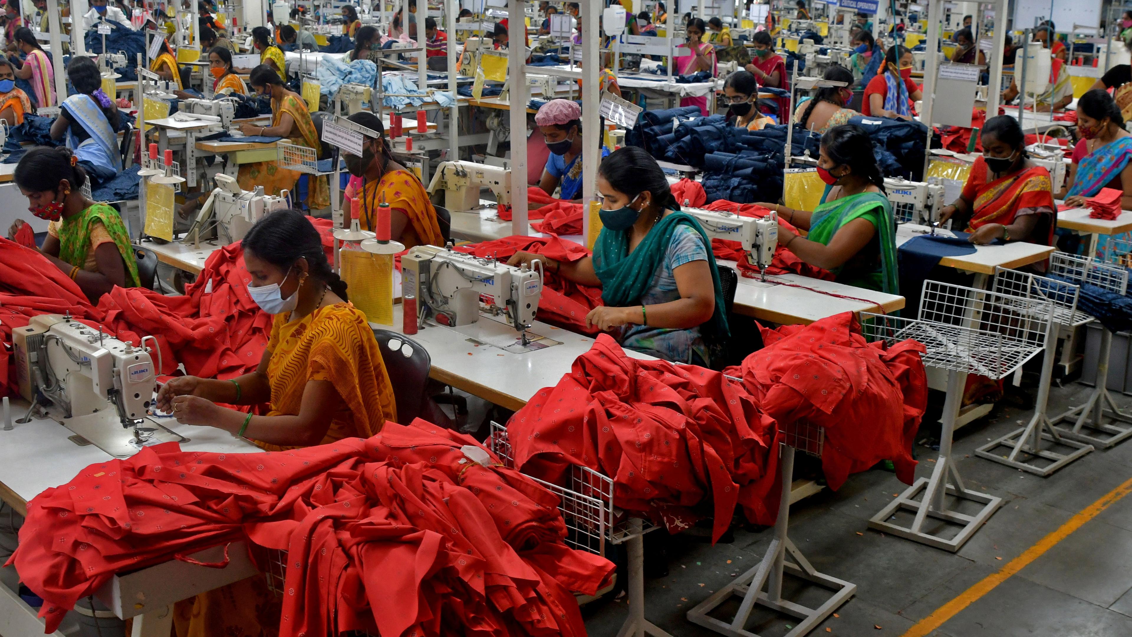 Eine Textilfabrik in Indien