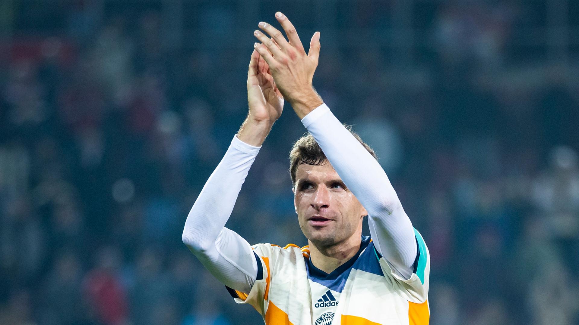 Thomas Müller während des Spiels im DFB-Pokal, FC Augsburg - Bayern München