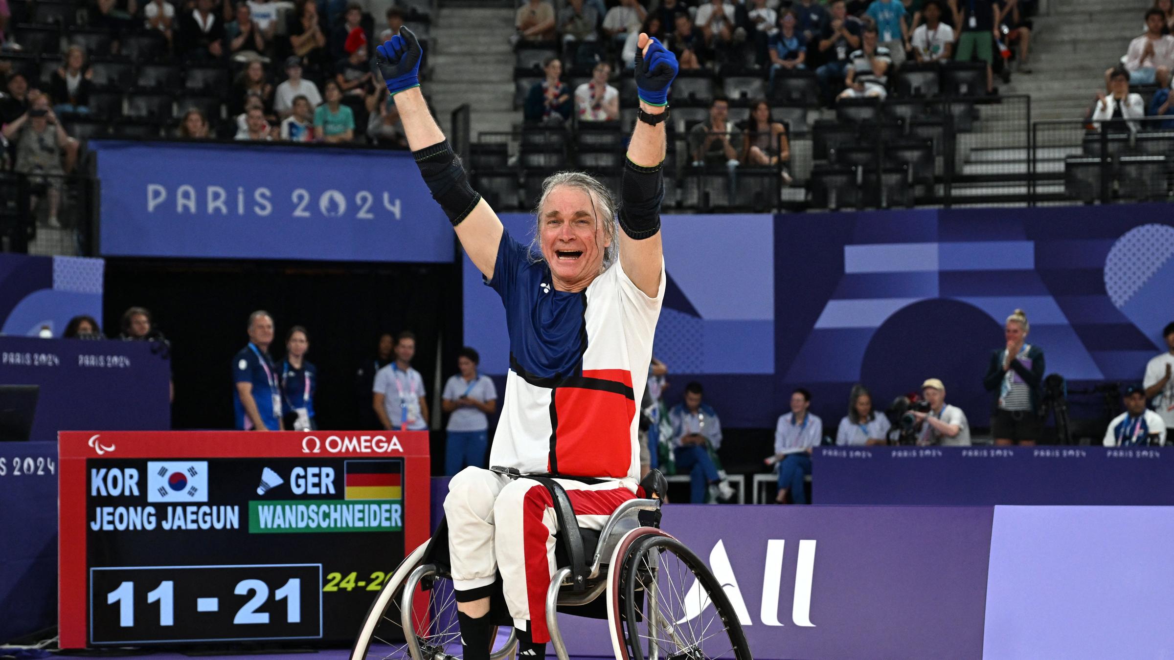 Thomas Wandschneider jubelt nach seinem Sieg