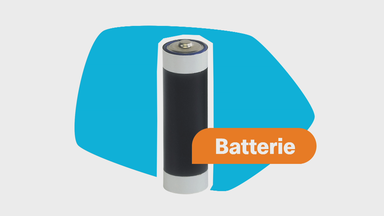 Schwarze Batterie