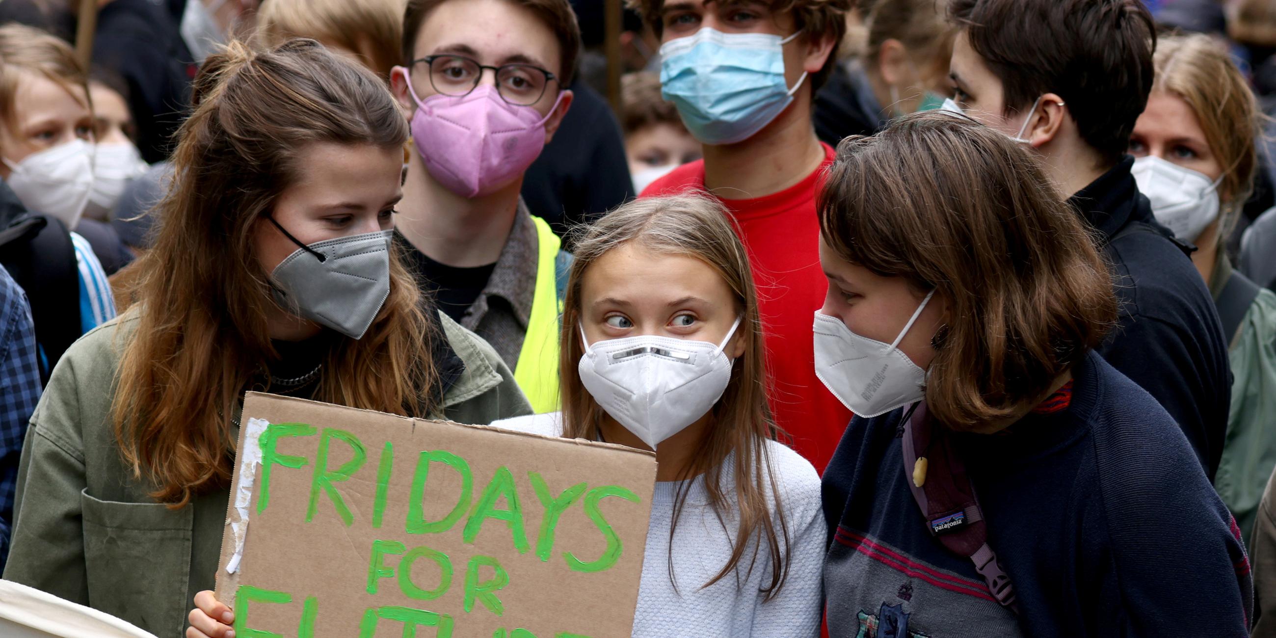 Umweltschützerinnen in Berlin auf dem Klimastreik 