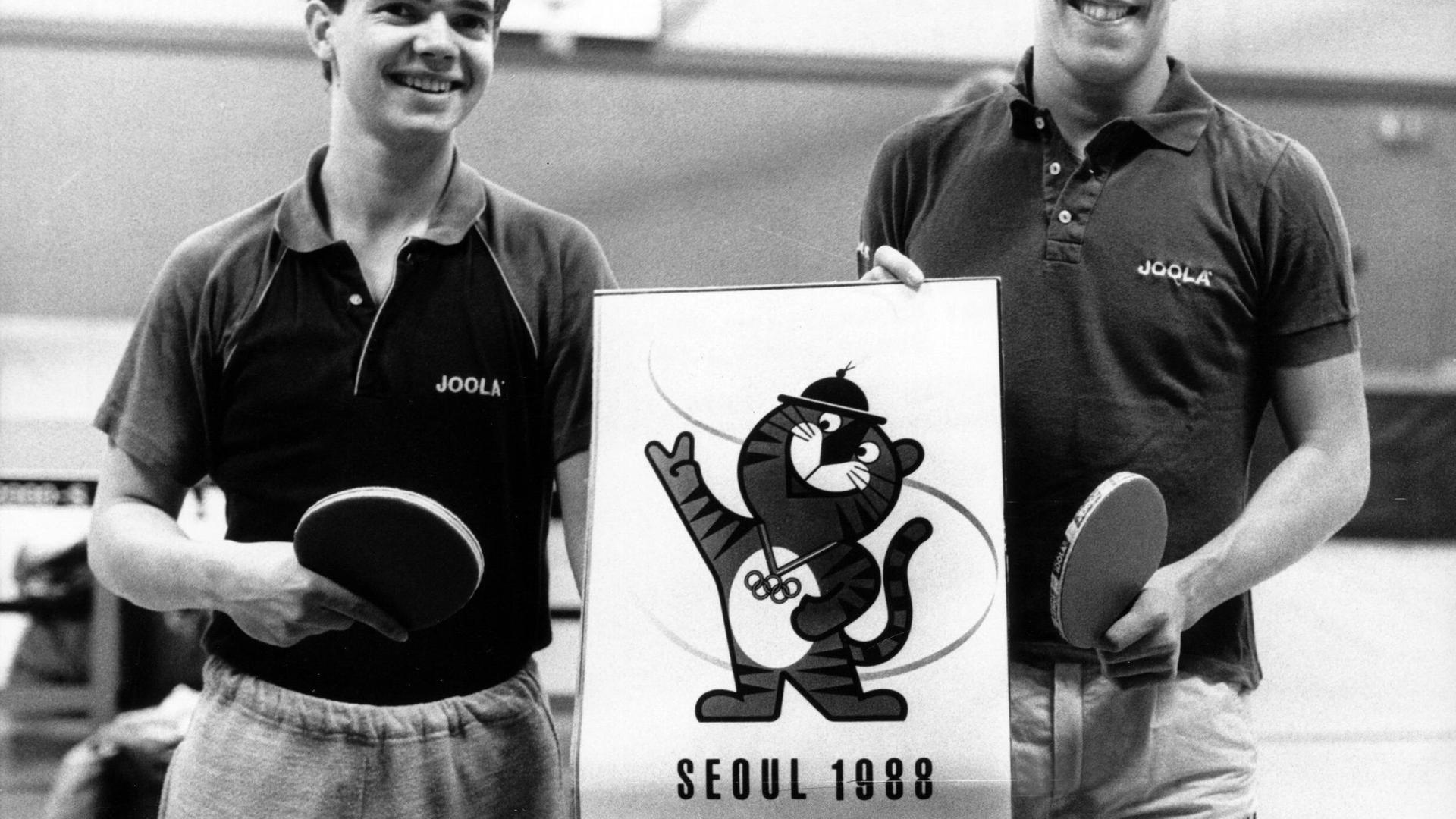 Tischtennisspieler in Seoul 1988