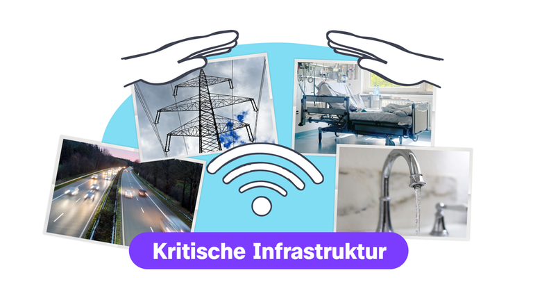 Fotos von Straßen, Stromtrassen, Krankenäusern und Wasserhähnen