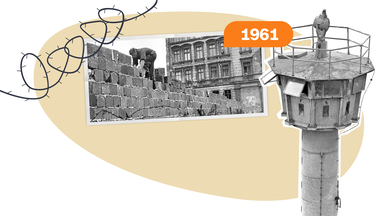 Fotos vom Bau der Berliner Mauer, Stacheldraht