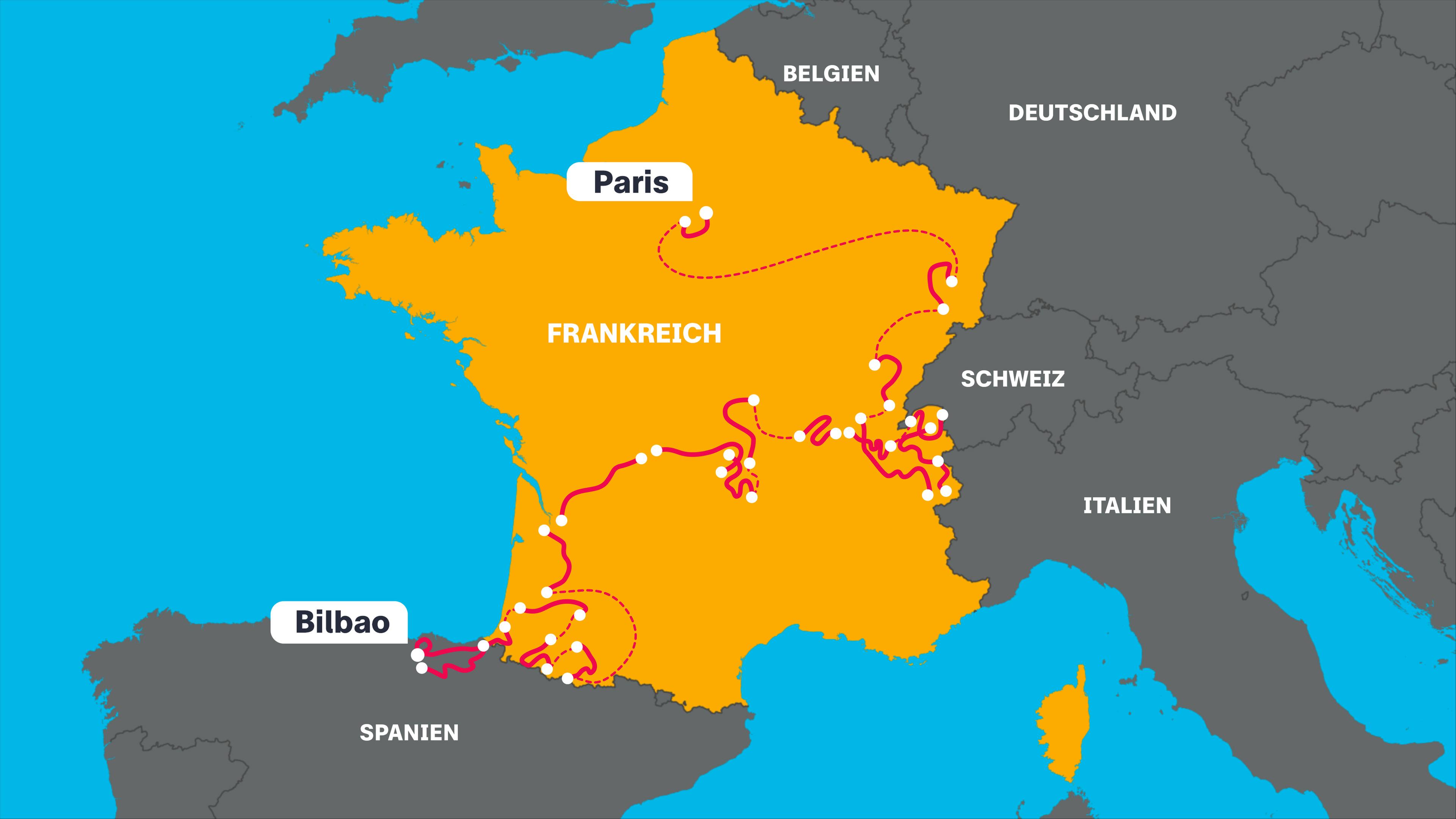 Etappen Tour de France 2023
