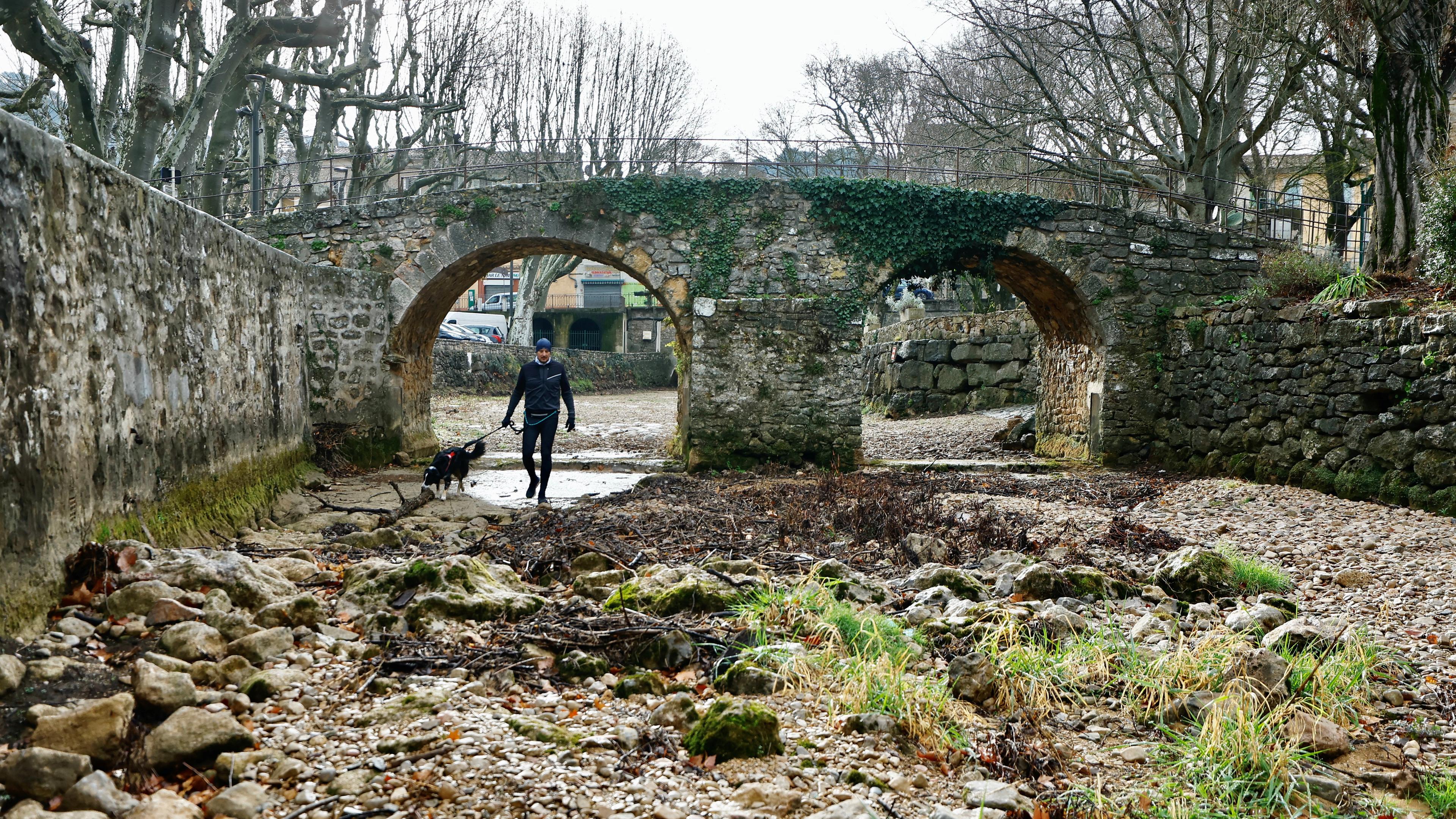 Lake, river dry up in France's south hit hard by winter drought