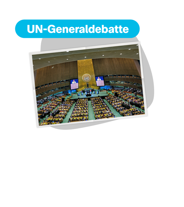 Bild aus dem Saal der UN-Generaldebatte