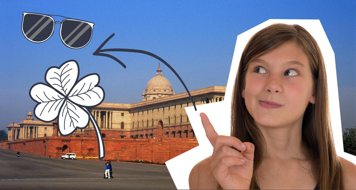 Ein Mädchen denkt über außergewöhnliche Ministerien nach, zum Beispiel das Ministerium gegen Einsamkeit und Glück.