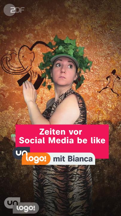 Grafik: Bianca mit Tiegerfell vor einer Wand mit Höhlenmalerei.
