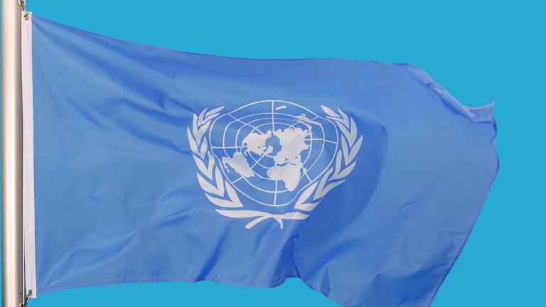 Die Flagge der UNO