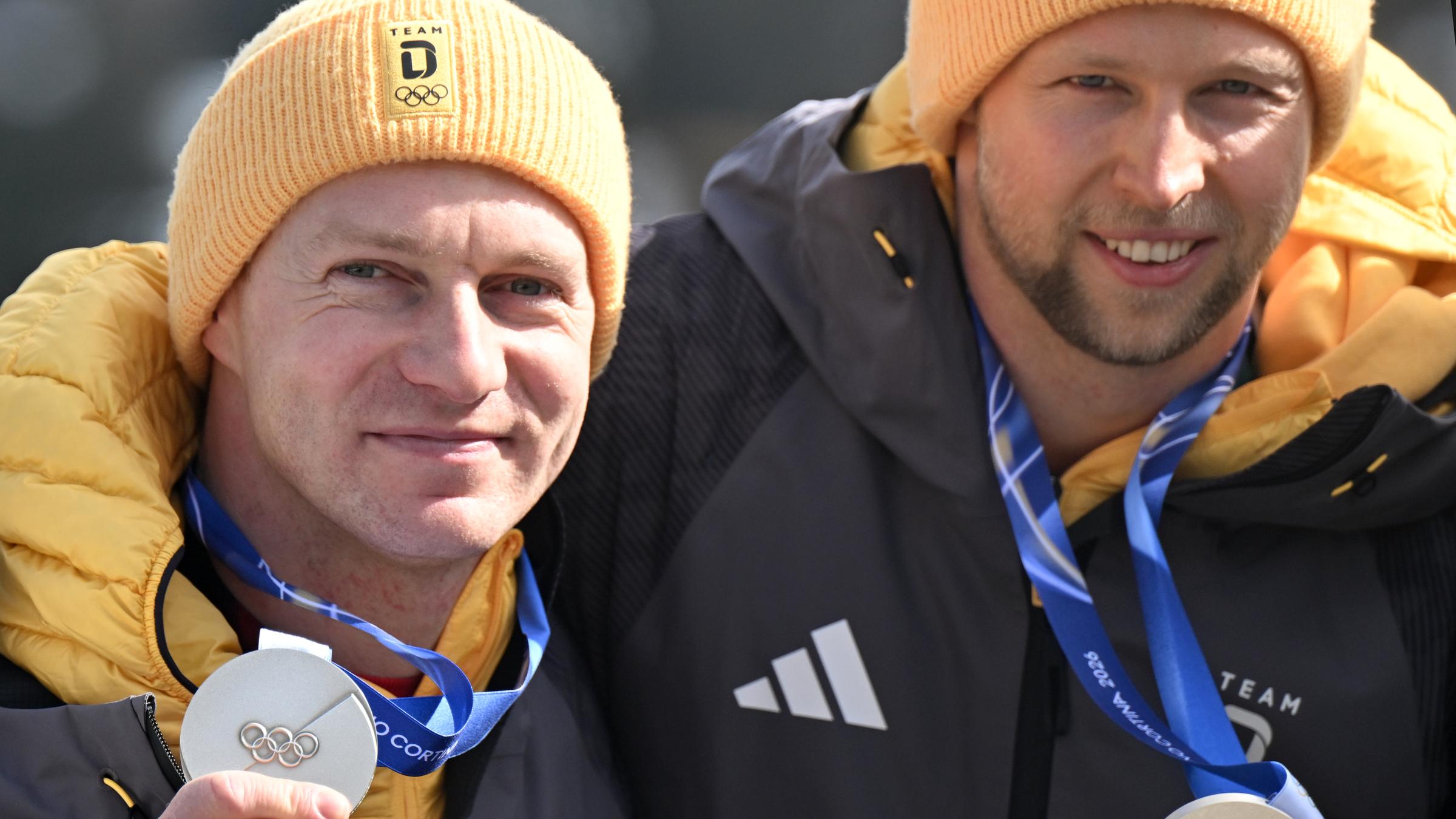 Francesco Friedrich und Matthias Sommer bei der der Preisverleihung