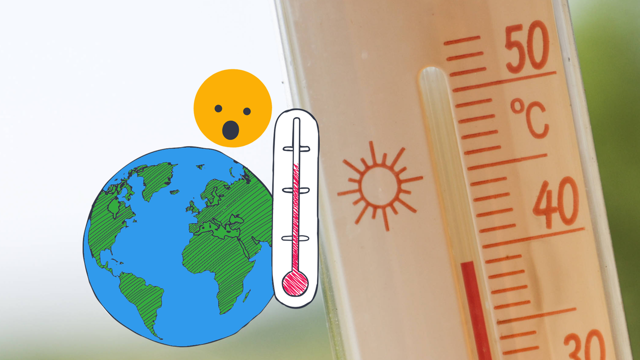 Thermometer, welches knapp 40 Grad zeigt.