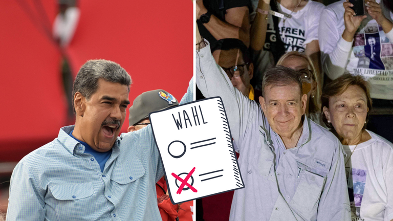 Nicolas Maduro und Edmundo González Urrutia