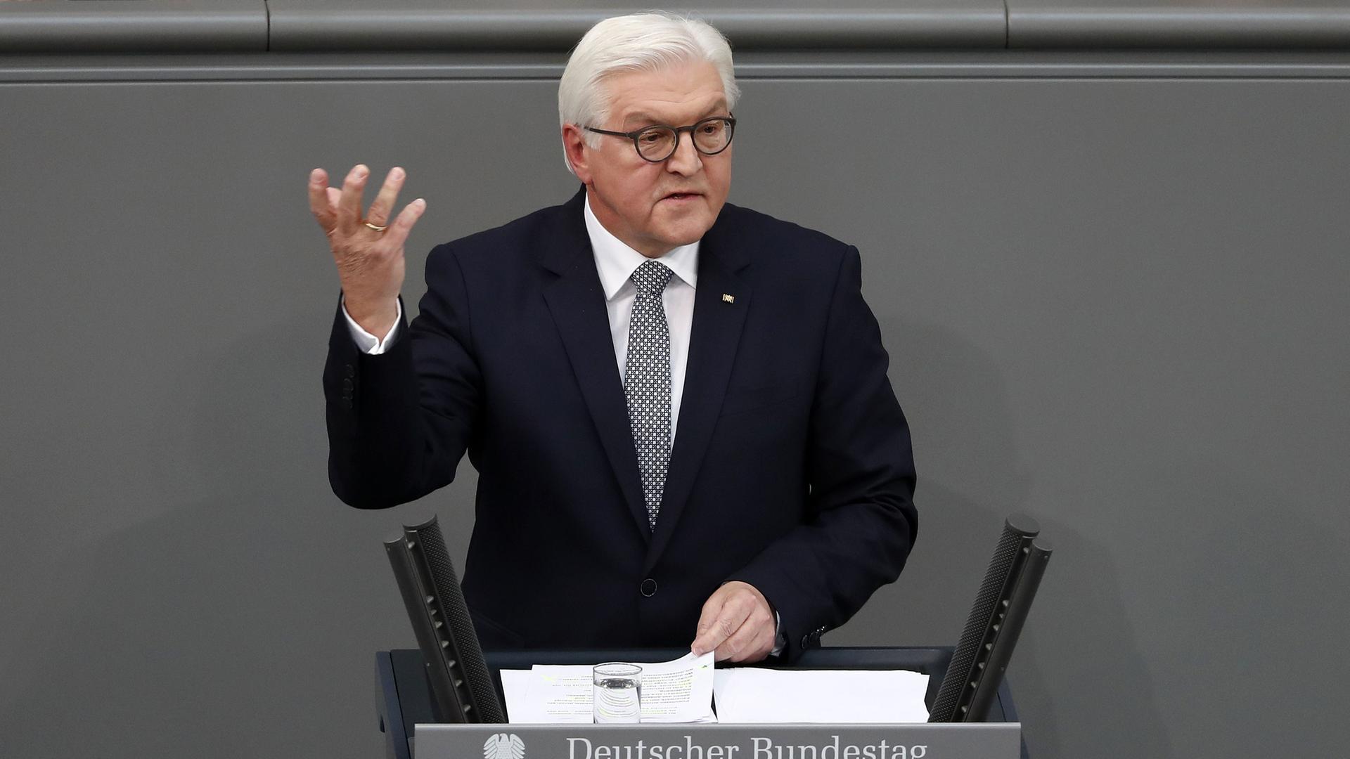 Frank-Walter Steinmeier spricht im Bundestag