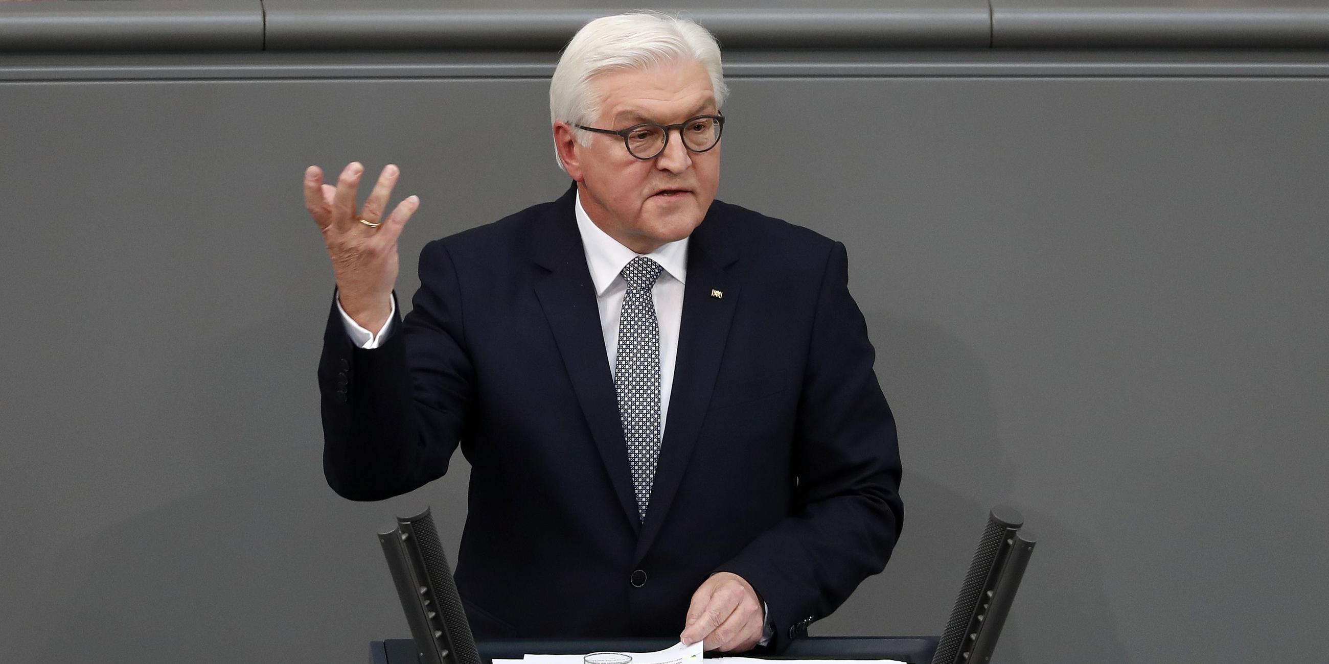 Frank-Walter Steinmeier spricht im Bundestag
