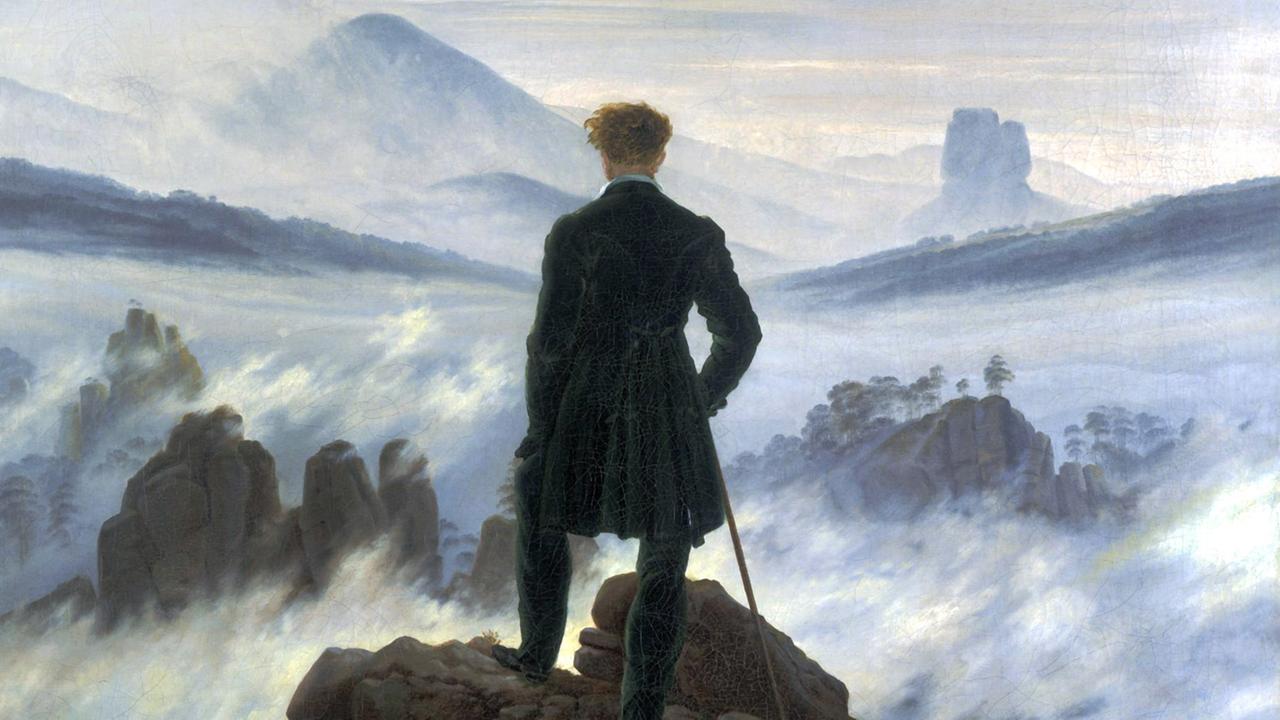 Wanderer über dem  Nebelmeer, Casper David Friedrich