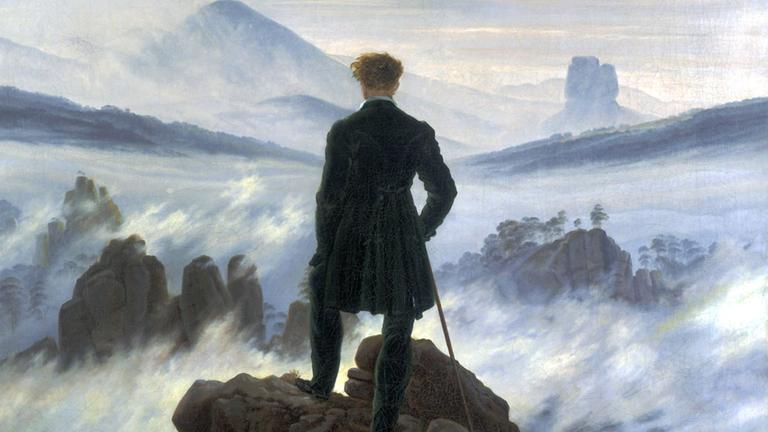 Wanderer über dem  Nebelmeer, Casper David Friedrich