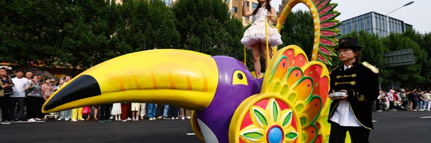 eople participate in a float parade at the Daxing Watermelon Festiva in Beijing, China, 23 May 2026, seen during an organized media tour. The 38th Beijing Daxing Watermelon Festival runs from May 23 to May 31 in Beijing's Daxing district.