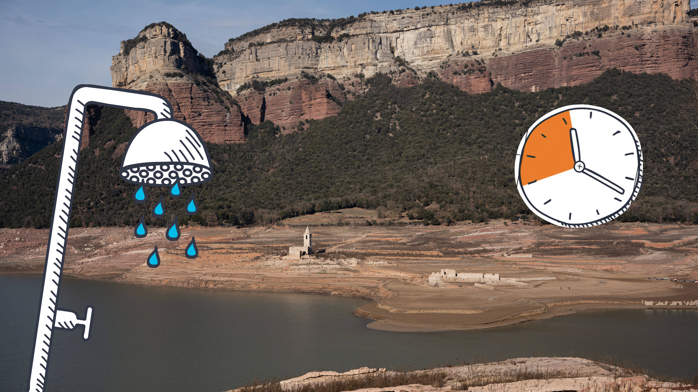 Das ist in etwa die Wassermenge, die man verbraucht, wenn man zwanzig Minuten lang duscht. Sollte die Dürre weiter anhalten, könnte die Menge noch weiter gesenkt werden. Außerdem …