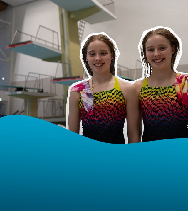 Marla und Lotta sind Wasserspringerinnen