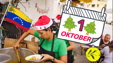 Weihnachten in Venezuela mit Grafiken von Kalender