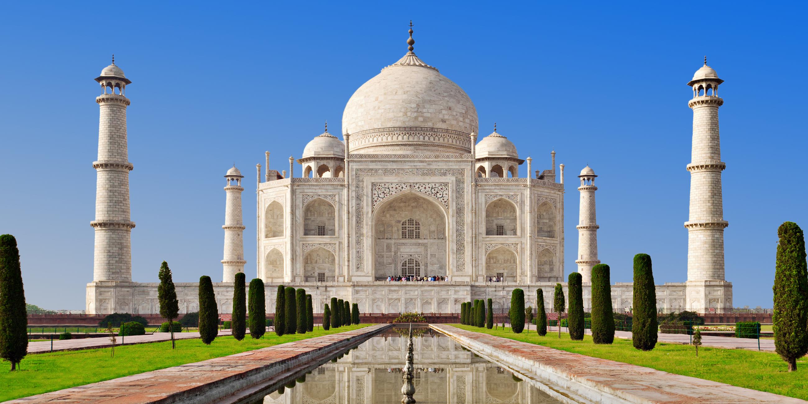 Blick auf den Taj Mahal