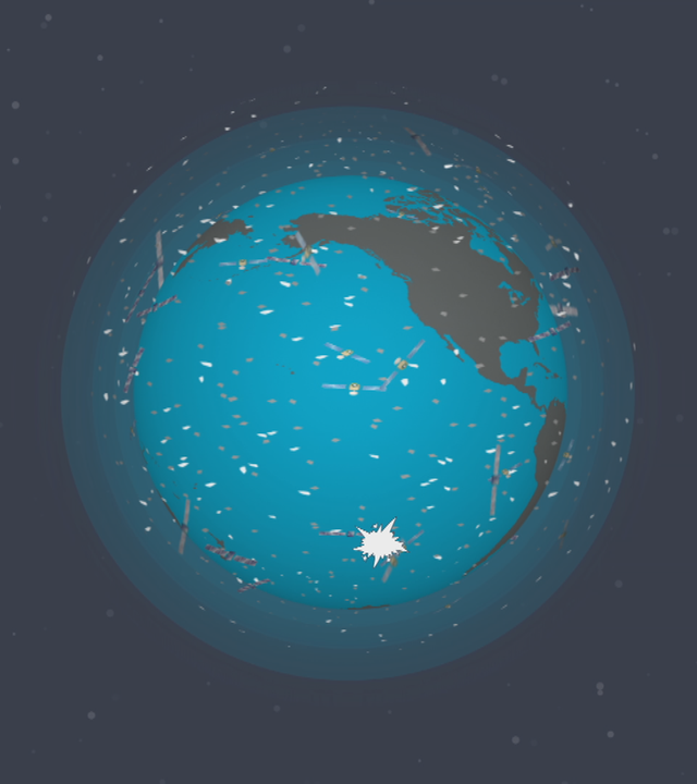 Grafik ES Weltraumschrott