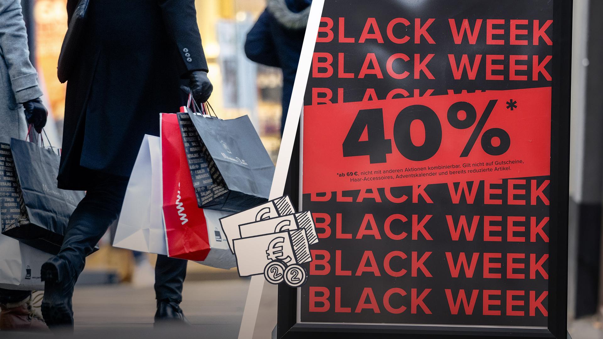 Eine Frau geht einkaufen