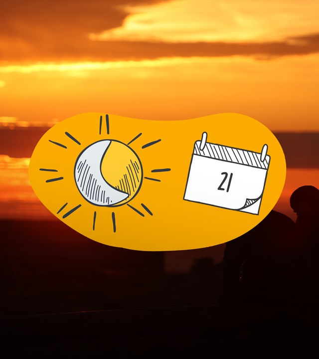 Sonnenaufgang; Sonne; Mond; Kalender; 21.
