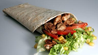 Gemüsewrap mit Hähnchen