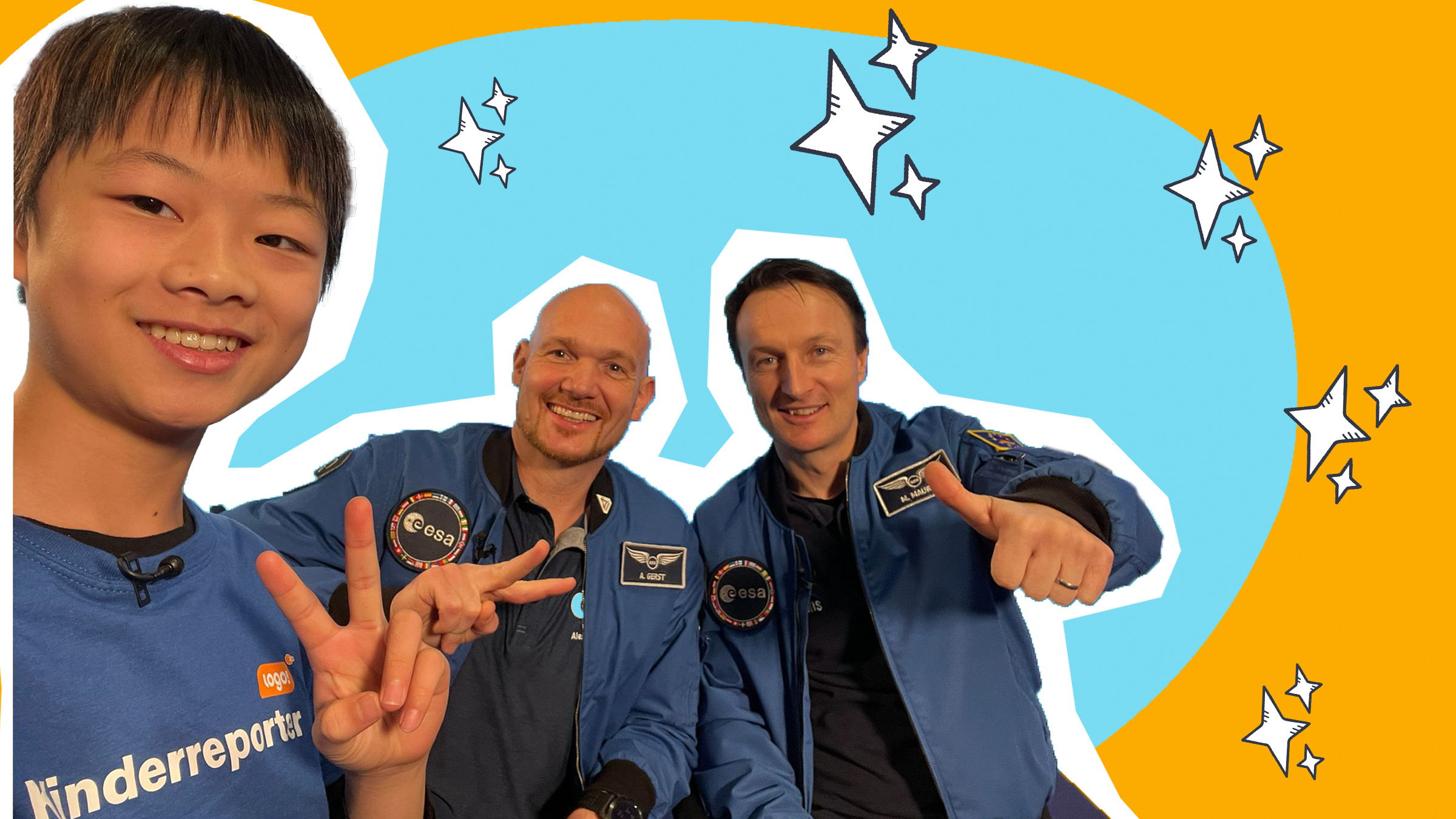 Yan trifft Matthias Maurer und Alexander Gerst