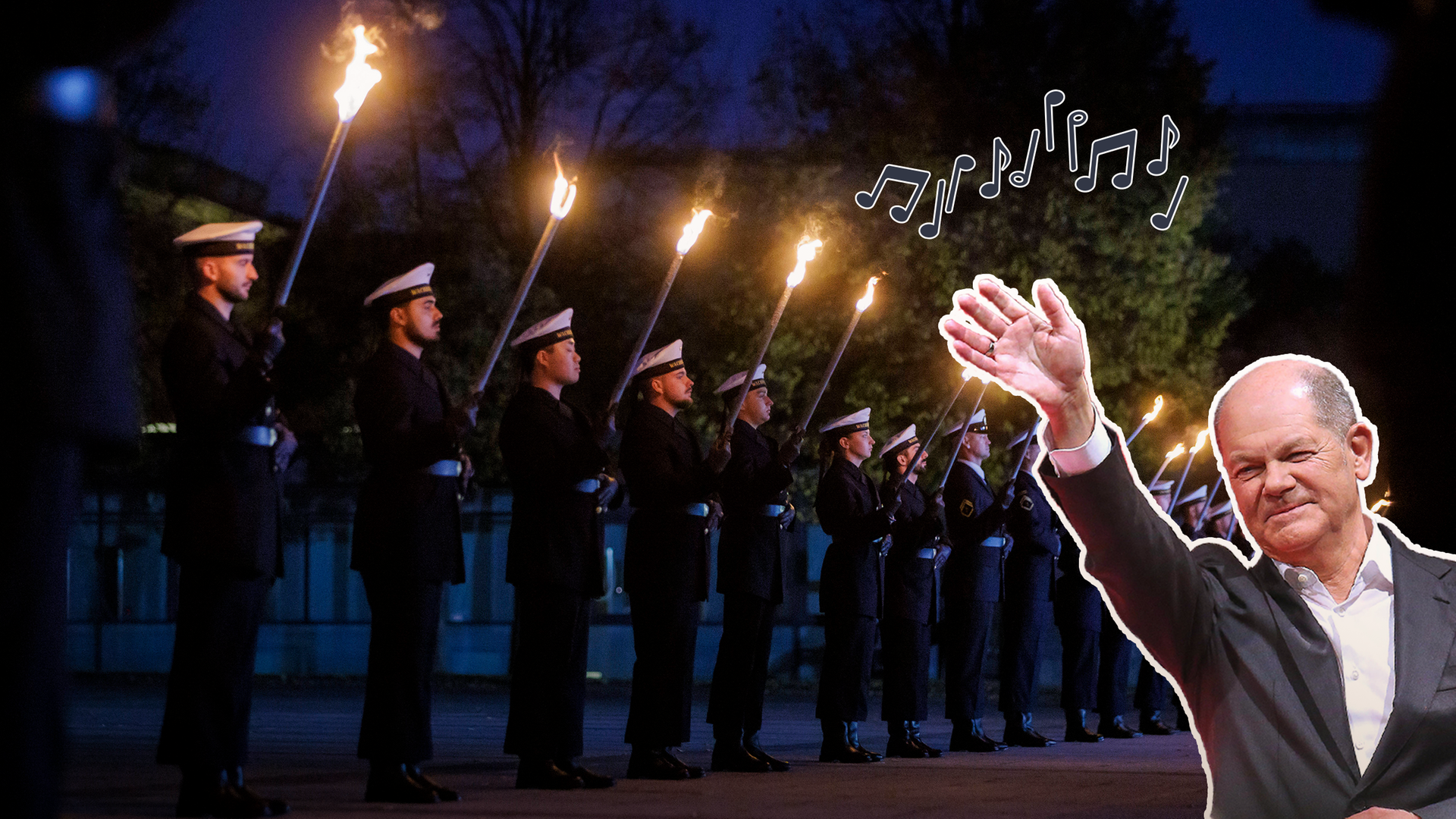 Großer Zapfenstreich für Scholz