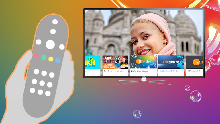 Ein Smart-TV mit dem Angebot von ZDFtivi 