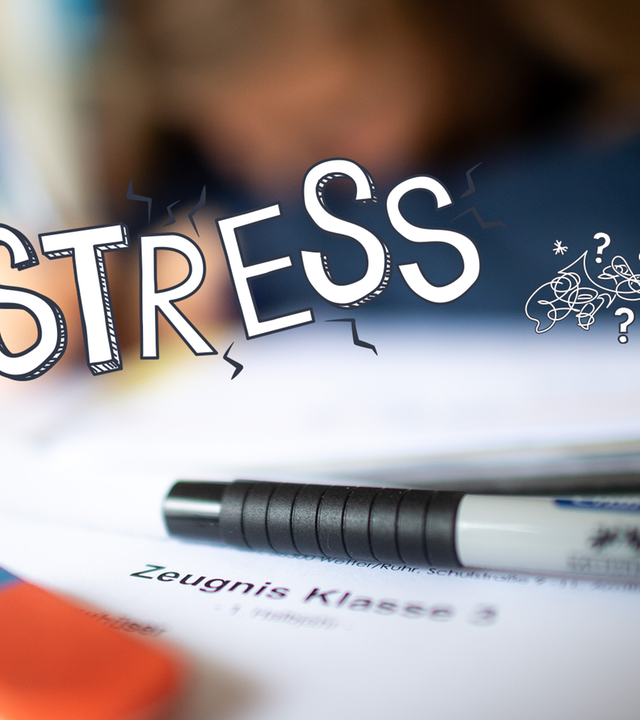 Ein Zeugnis und das Wort "Stress" 