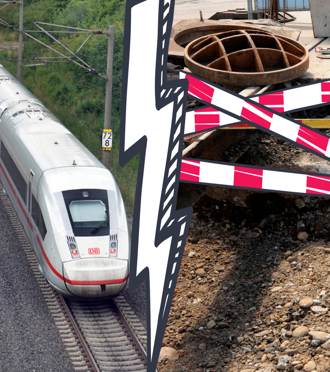 Zugstrecke gesperrt