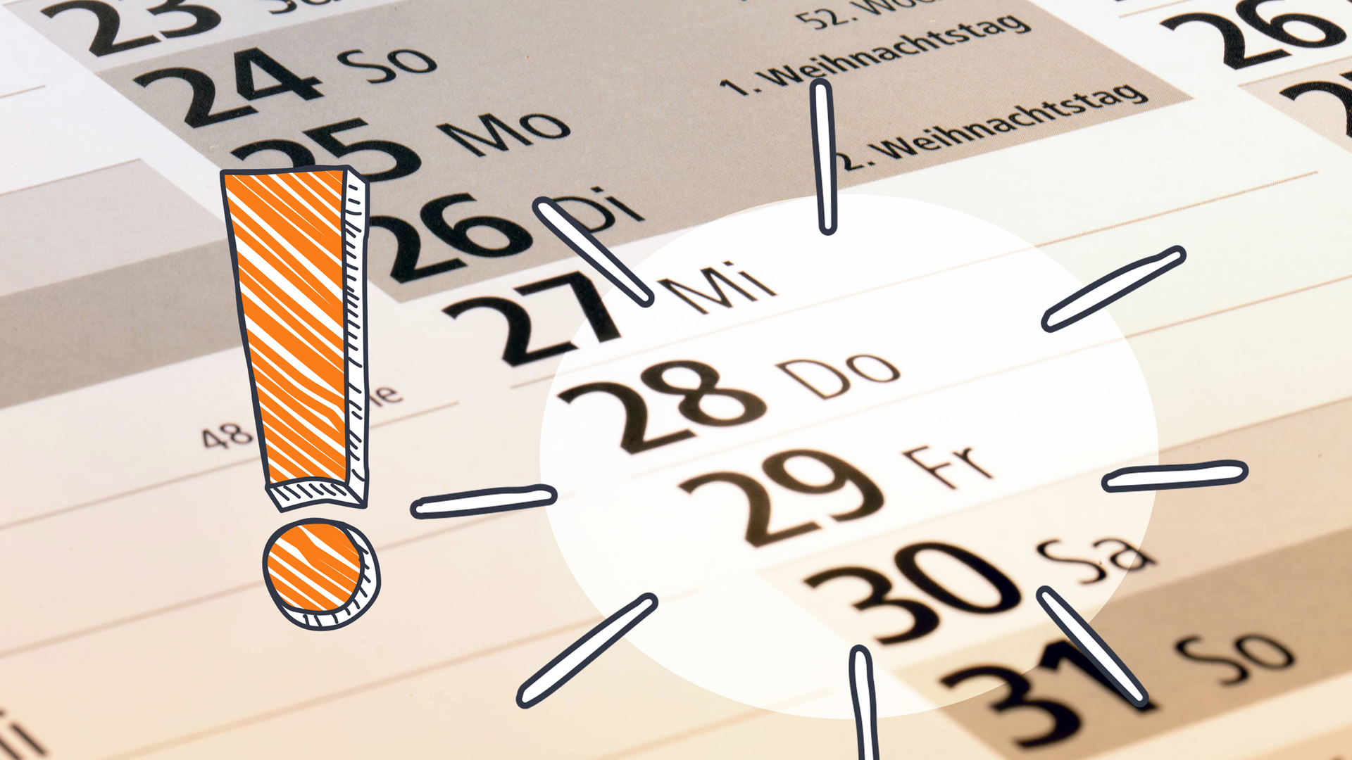 Zwischen den Jahren, Kalender